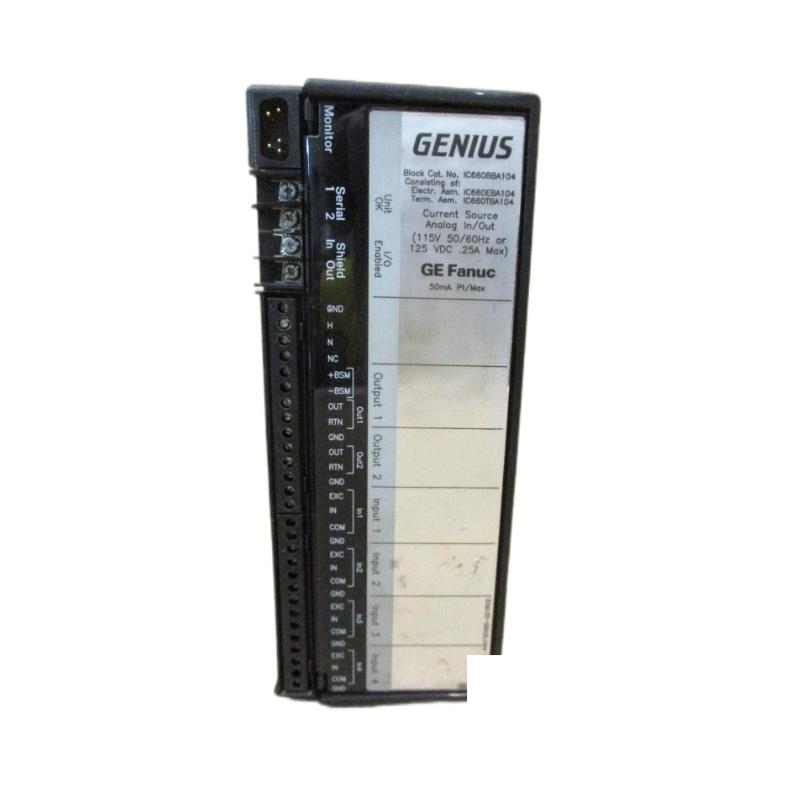 GE IC660BBA104 Genius Analog I/O Module
