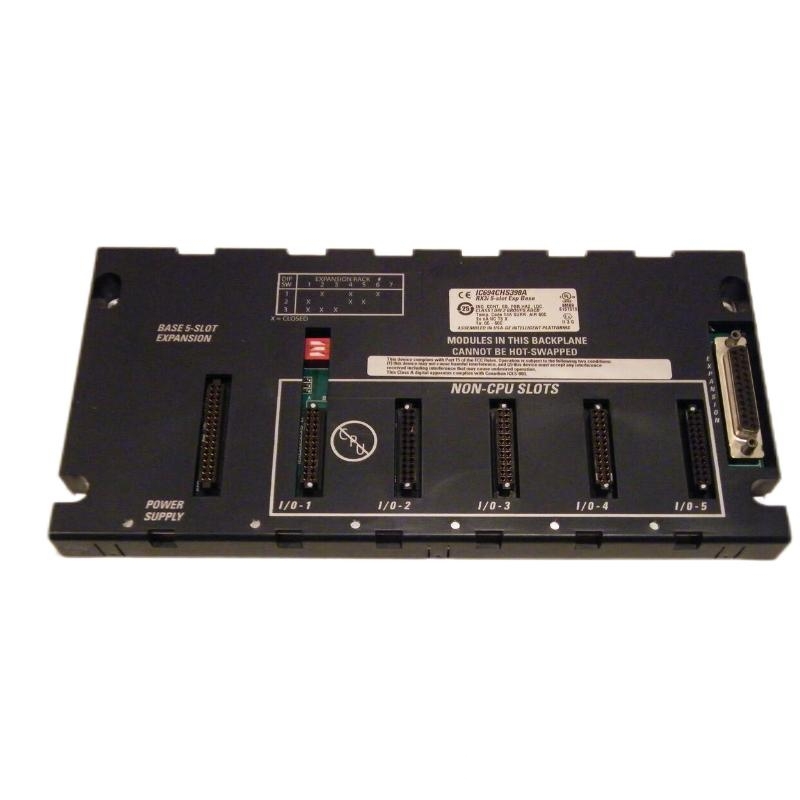GE IC694CHS398A 5-Slot Serial Expansion Backplane RX3i Series