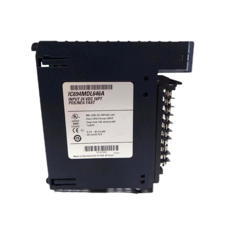 GE IC694MDL646A 24 VDC 16-Point Positive/Negative Logic Input Module RX3i Series