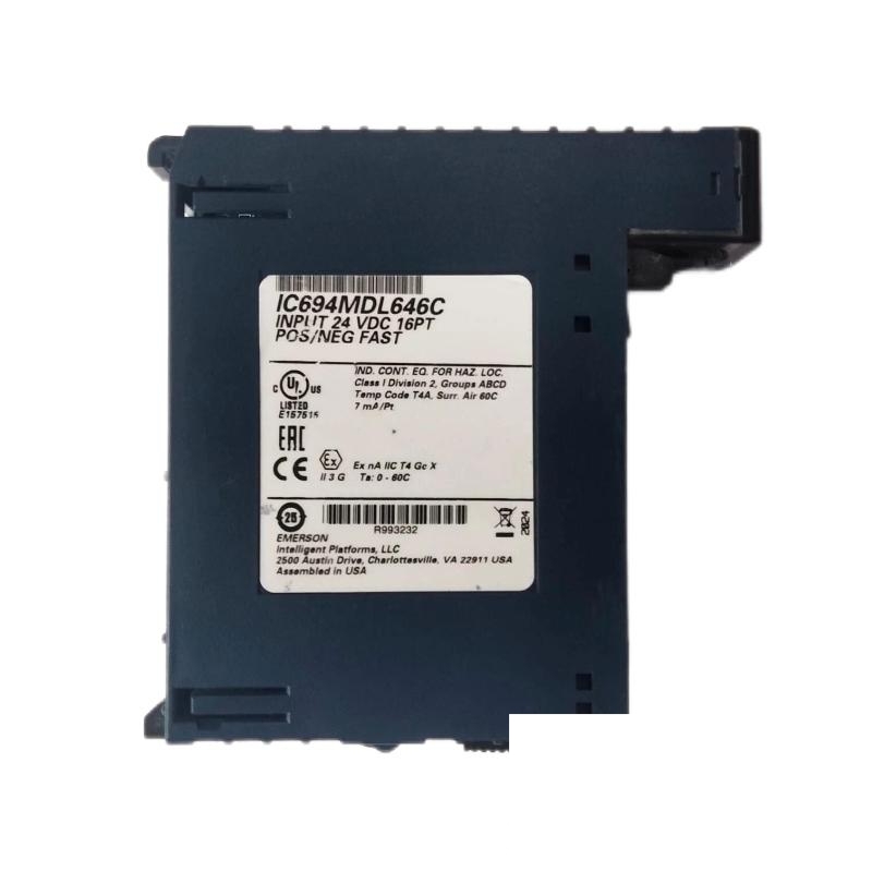 GE IC694MDL646C 24 VDC 16-Point Positive/Negative Logic Input Module RX3i Series