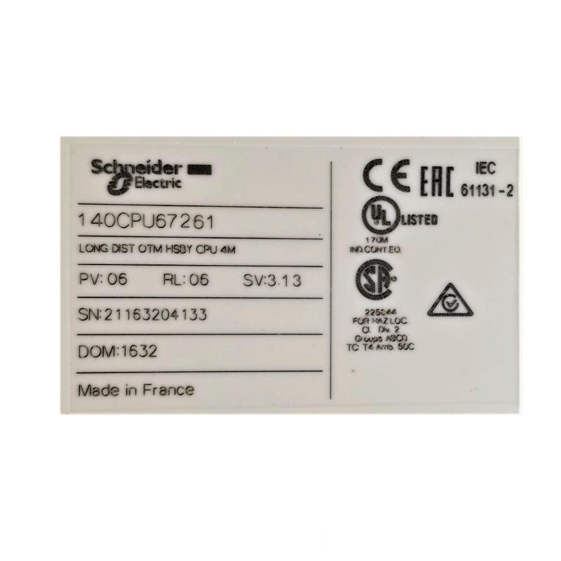 Schneider 140CPU67261C Unity Hot Standby Processor Modicon Quantum series