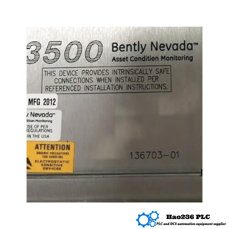 Bently Nevada 3500/50 136703-01 Tachometer I/O Module with Internal Barriers and Internal Termination