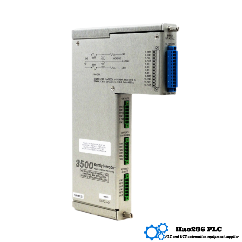 Bently Nevada 3500/61 136711-02 I/O Module Temperature Monitors Module