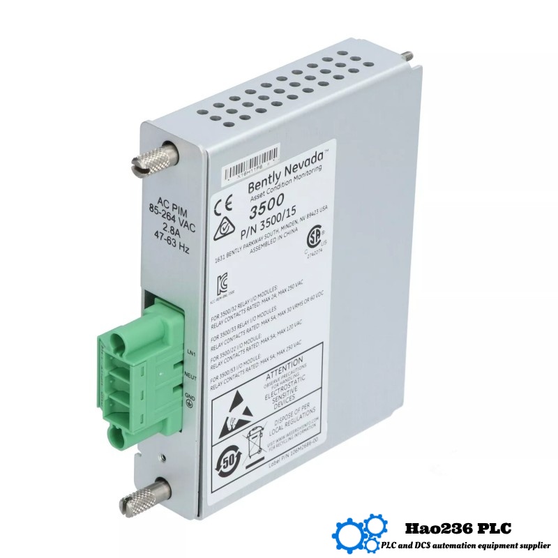 Bently Nevada 3500/15 106M1079-01+106M1081-01 Power Supply Module Universal AC Power Input Module