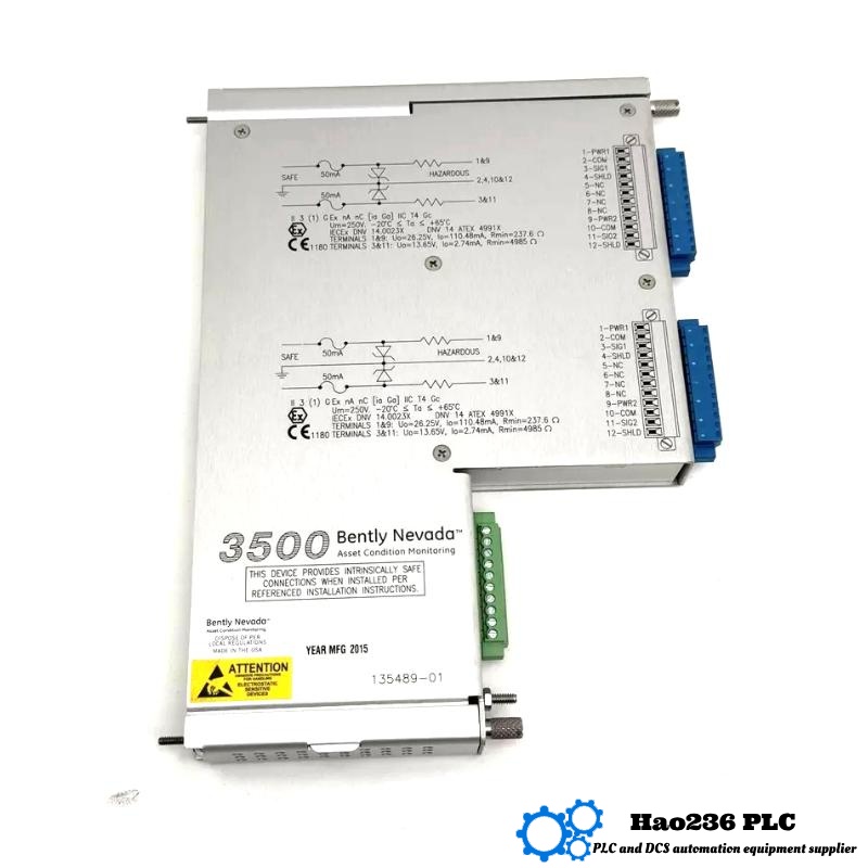 Bently Nevada 3500/72М 135489-01 Barrier Proximitor I/O Module