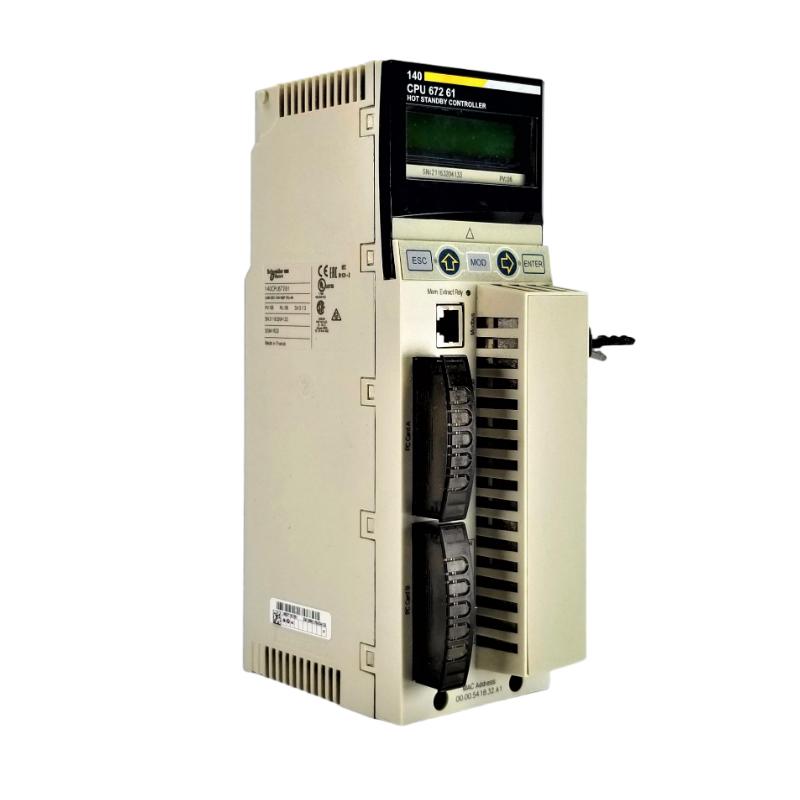 Schneider Electric 140CPU67261C Unity Hot Standby Processor With Single Mode Ethernet